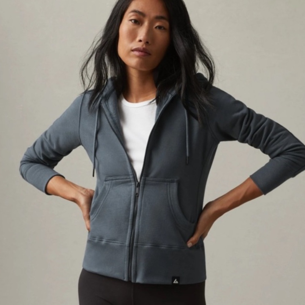 American Giant Classic Full Zip Charcoal Gray Hoodie
